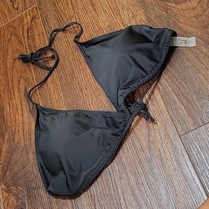 4XL black bikini top with removable pads NWOT